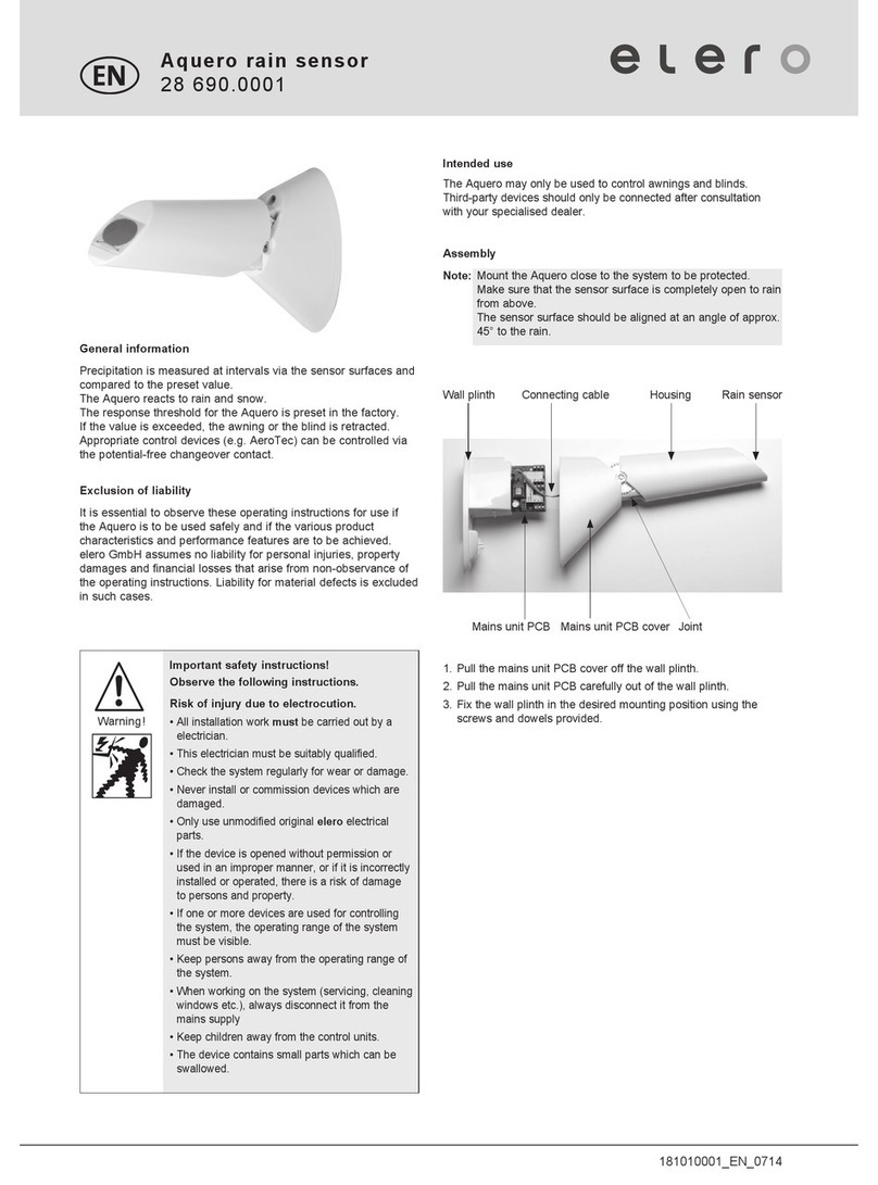 elero Aquero User manual