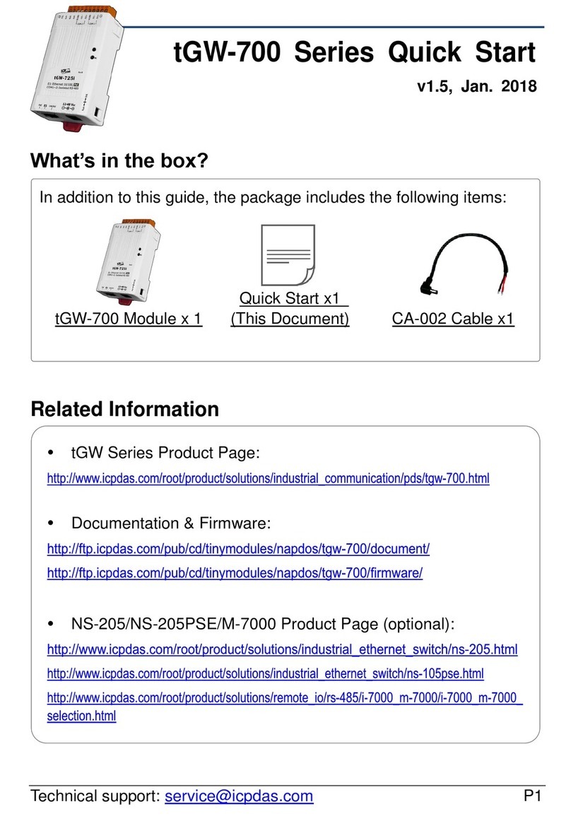 ICPDAS tGW-700 series User manual