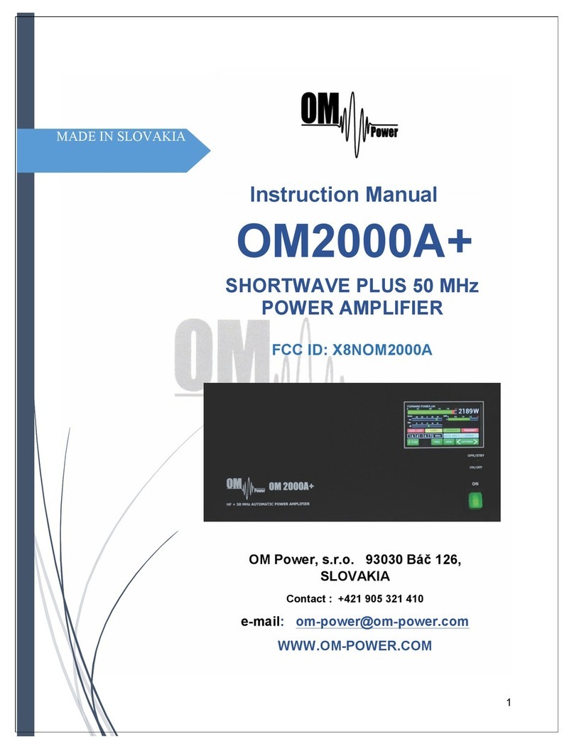 OM POWER OM2000A+ instruction manual