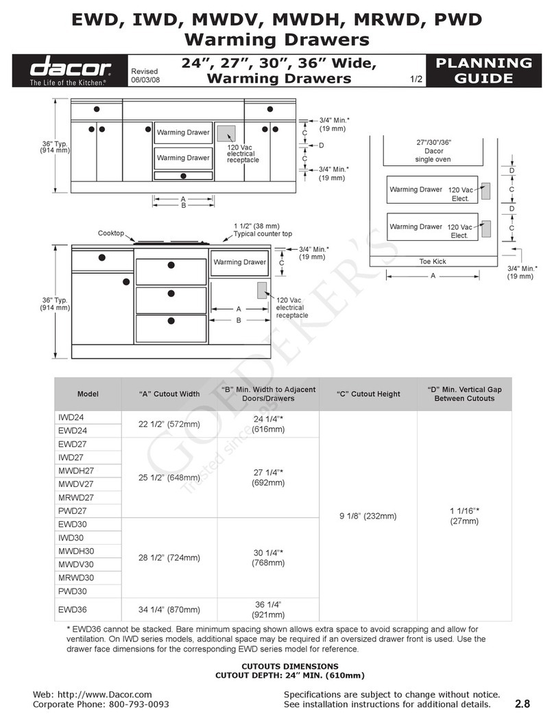 Dacor IWD24 Technical manual