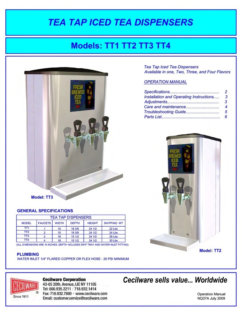 Cecilware TT1 User manual