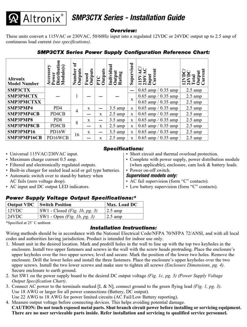 Altronix SMP3CTX User manual