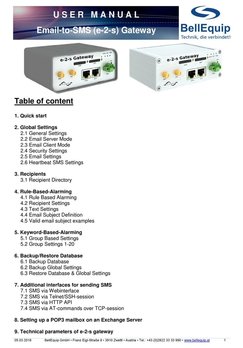 BellEquip e-2-s user manual