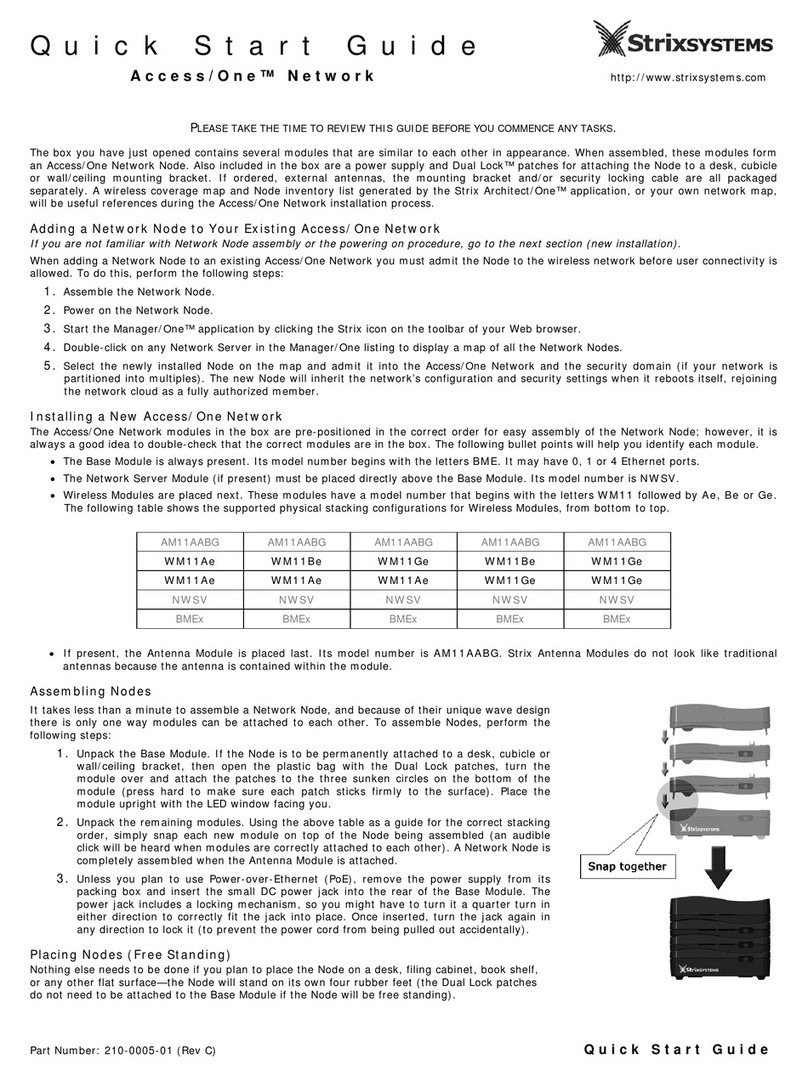 Strix Systems Access/One BMEx series quick start guide