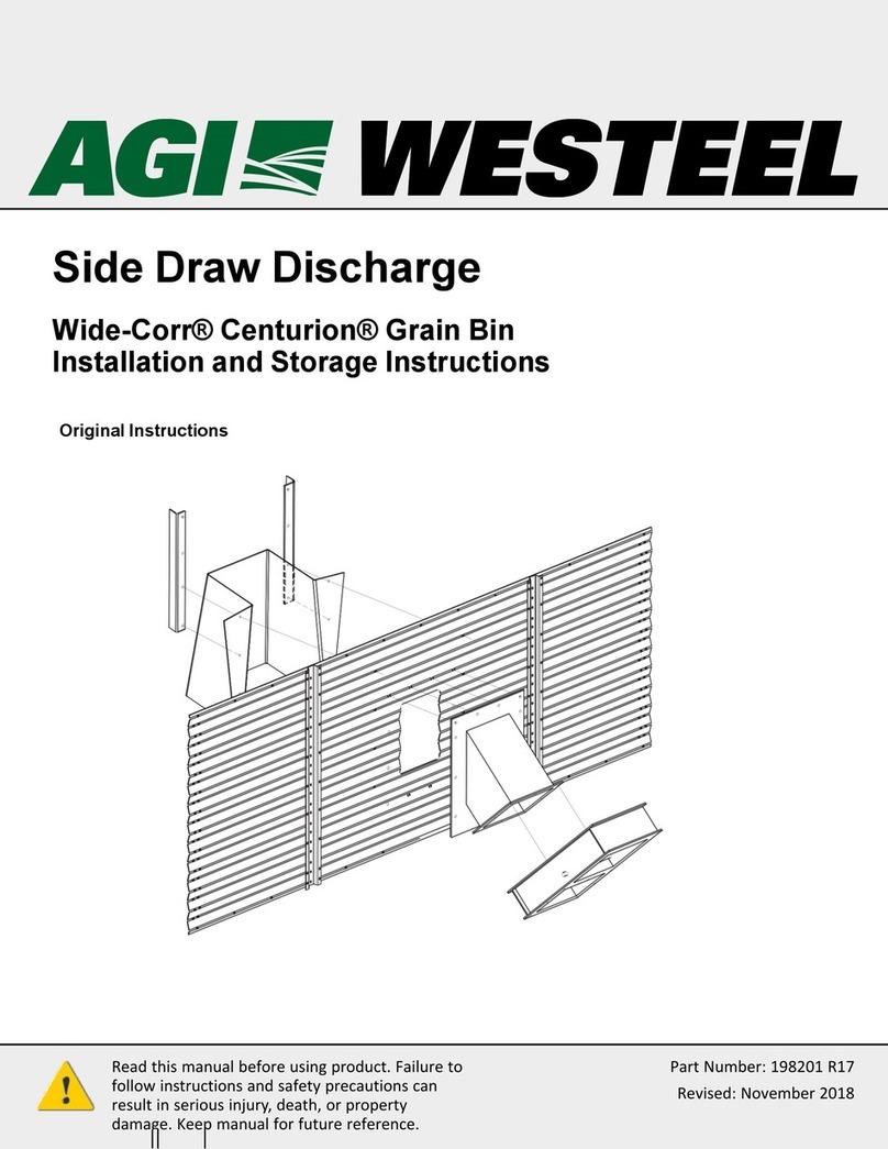 Westeel Wide-Corr Centurion Side Draw Discharge Installation and Storage Instructions