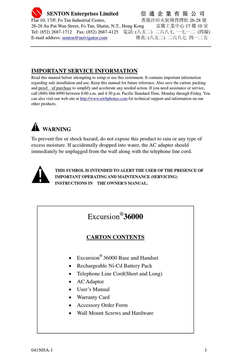 Senton Excursion 36000 User manual
