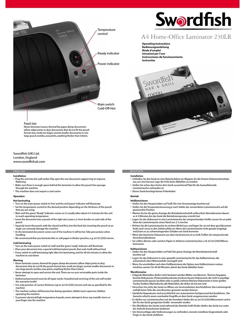 Swordfish 230LR User manual