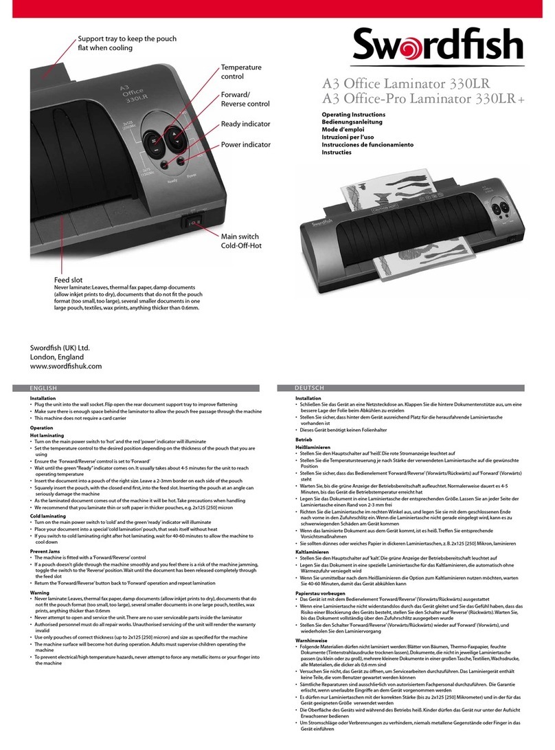Swordfish 330LR User manual