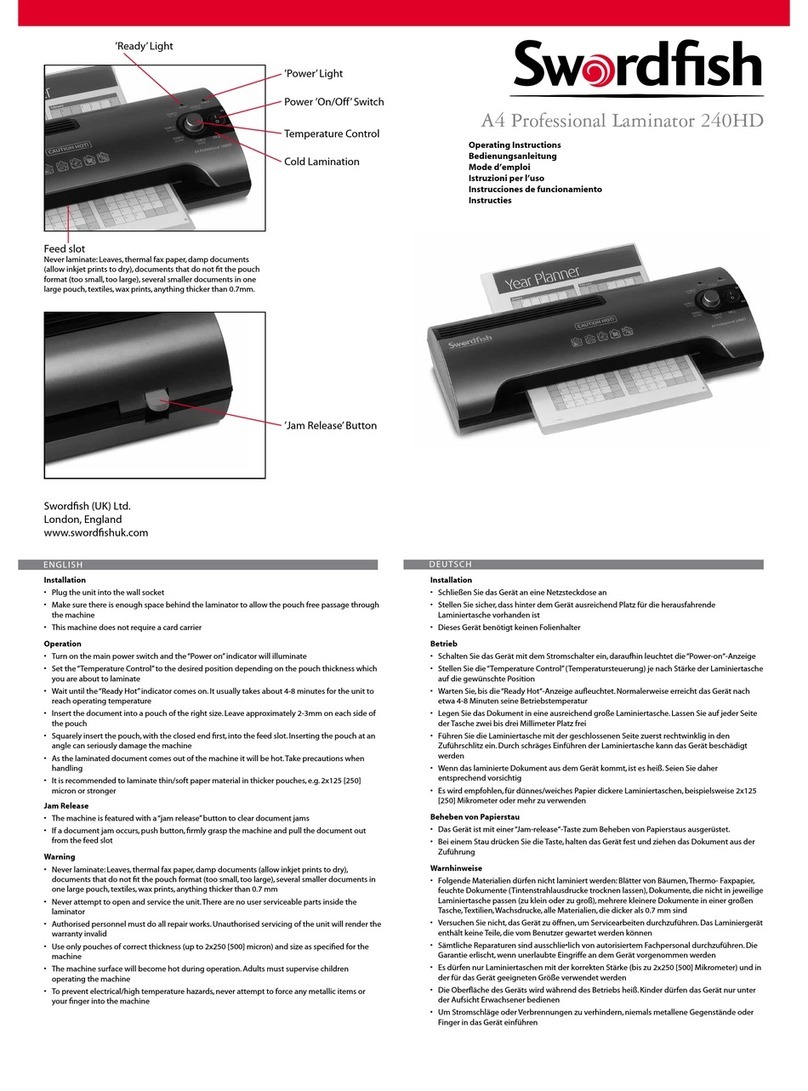 Swordfish 240HD User manual