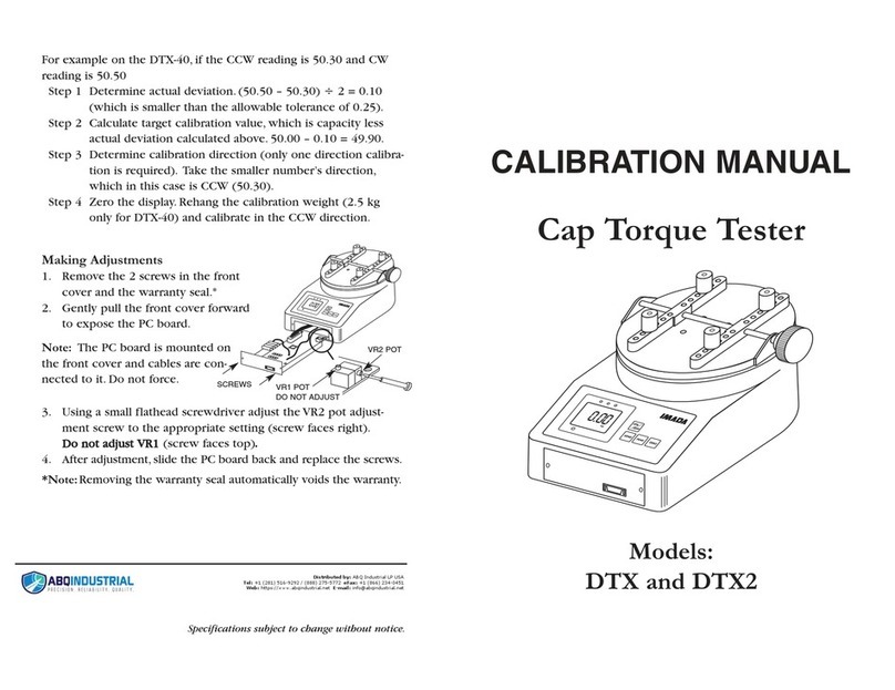 Imada DTX-15 Calibration manual