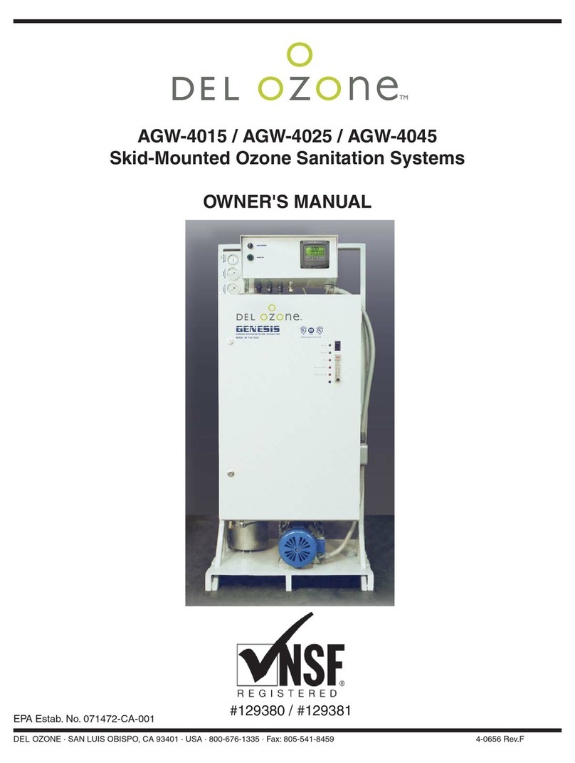 Del ozone AGW-4015 owner's manual