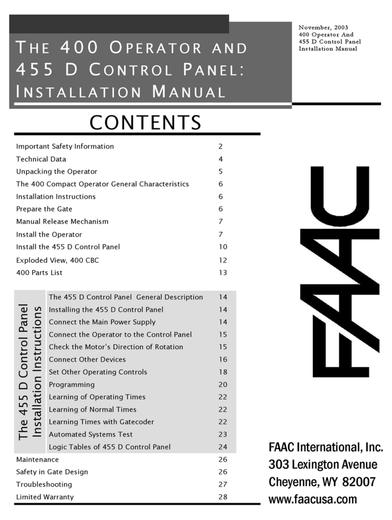 FAAC 455 D User manual