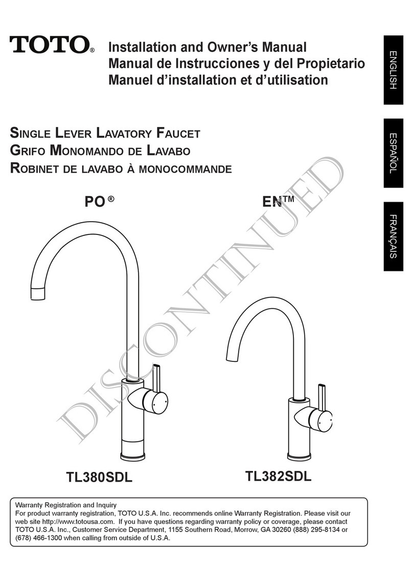 Toto PO TL380SDL Installation instructions Toto PO TL380SDL Installation instructions