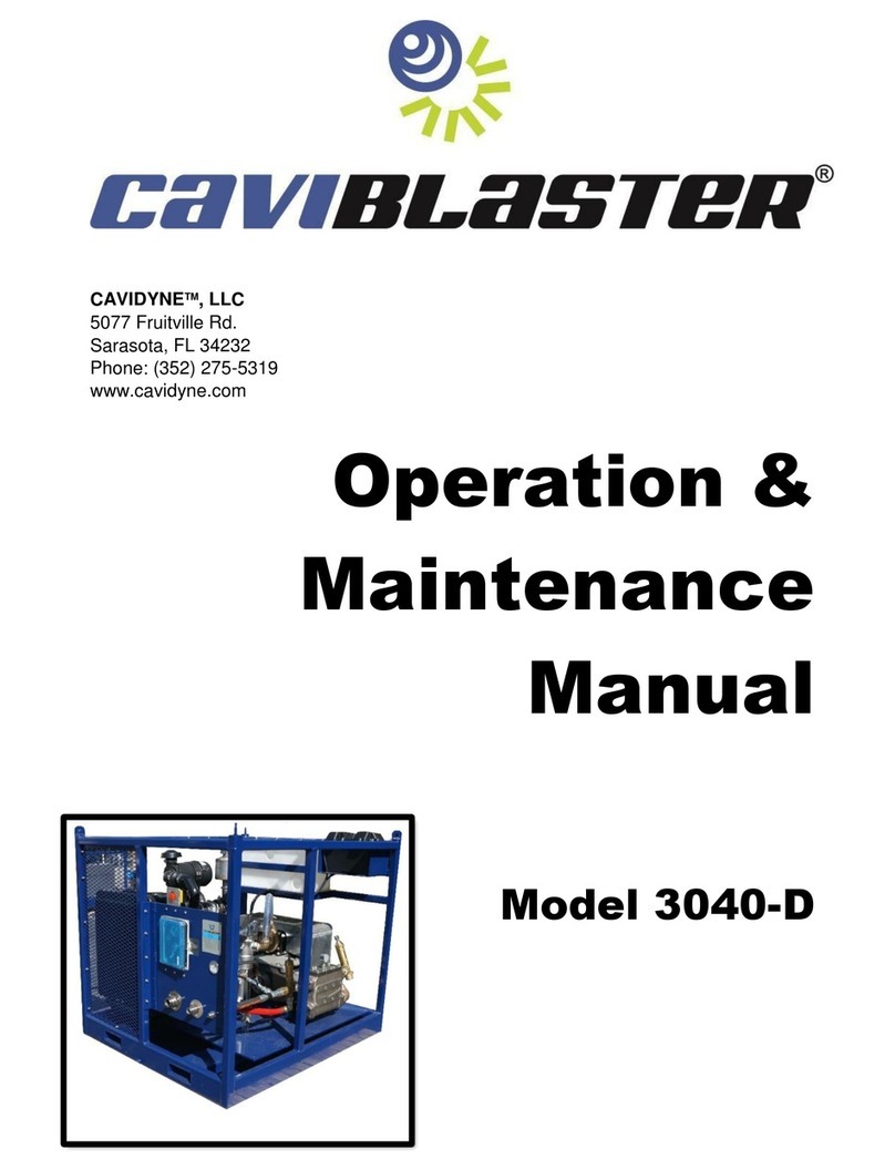 Cavidyne, LLC Caviblaster 3040-D Operation & maintenance manual