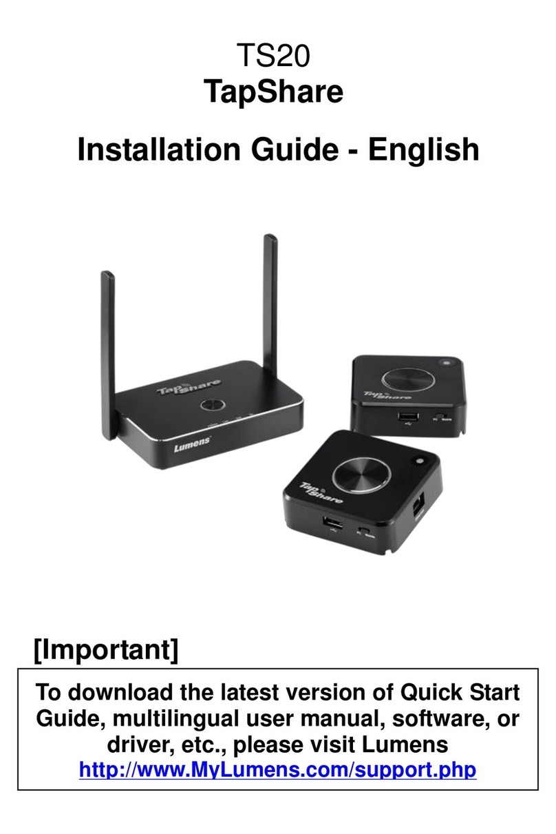 Lumens TS20 TapShare installation guide