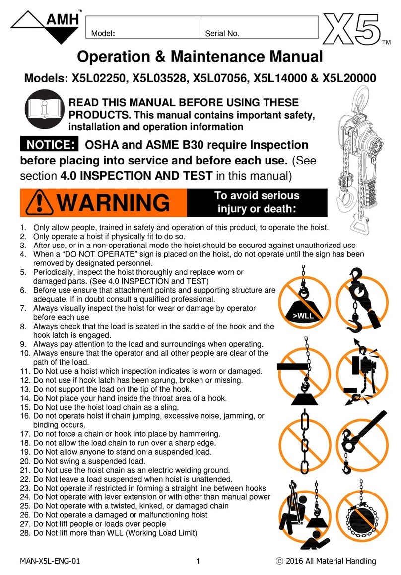 AMH X5 Operation & maintenance manual