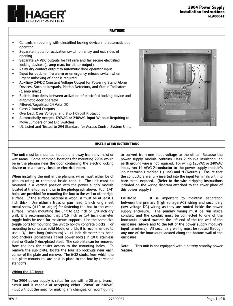 hager 2904 User manual