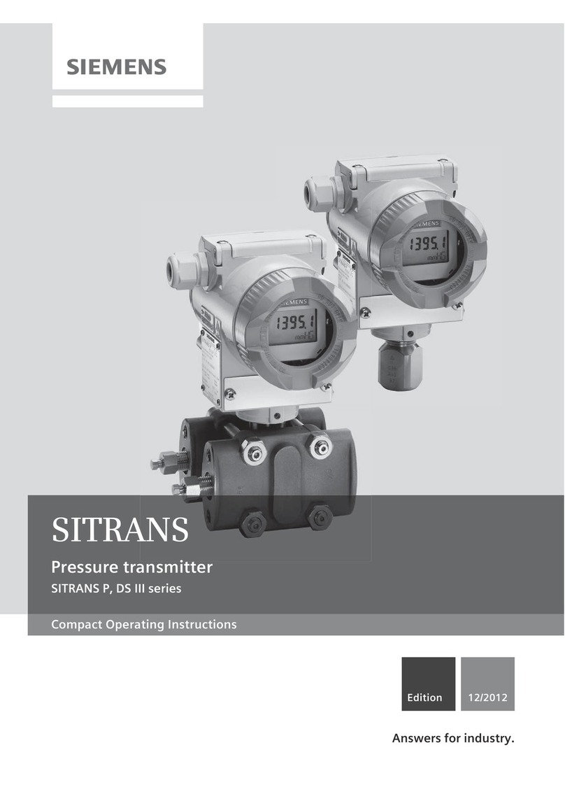 Siemens SITRANS DS III series Compact operating instructions