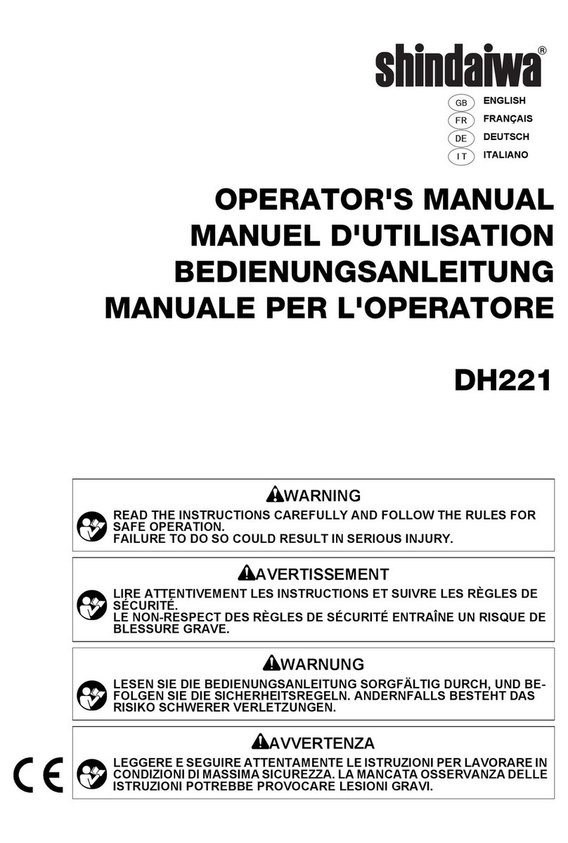 Shindaiwa DH221 Operator's manual