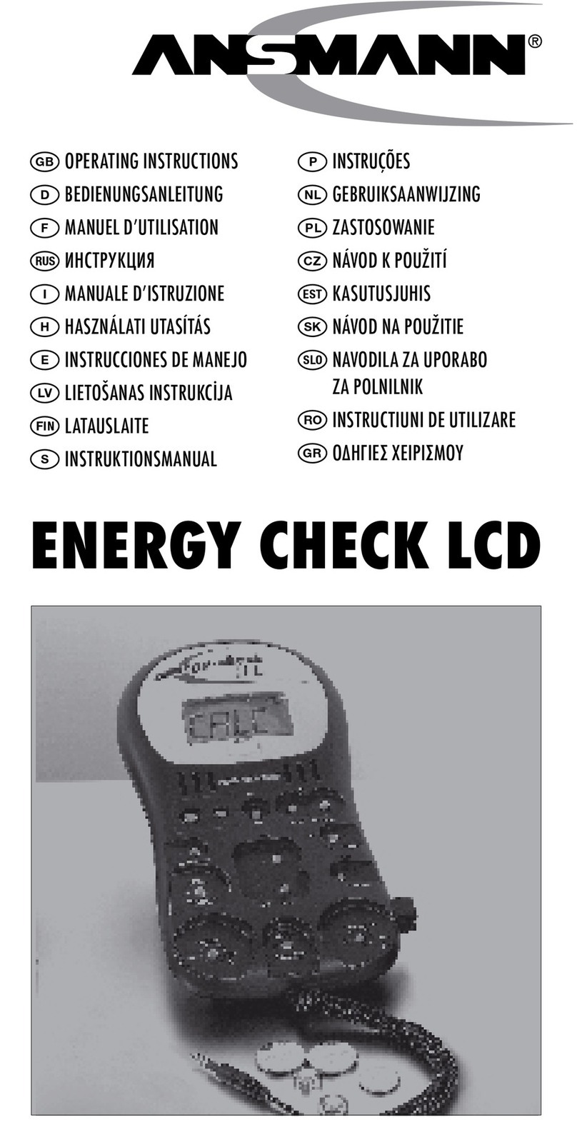 ANSMANN ENERGY CHECK LCD operating instructions