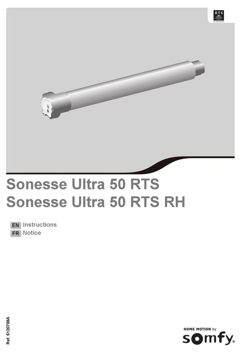SOMFY Sonesse Ultra 50 RTS instructions