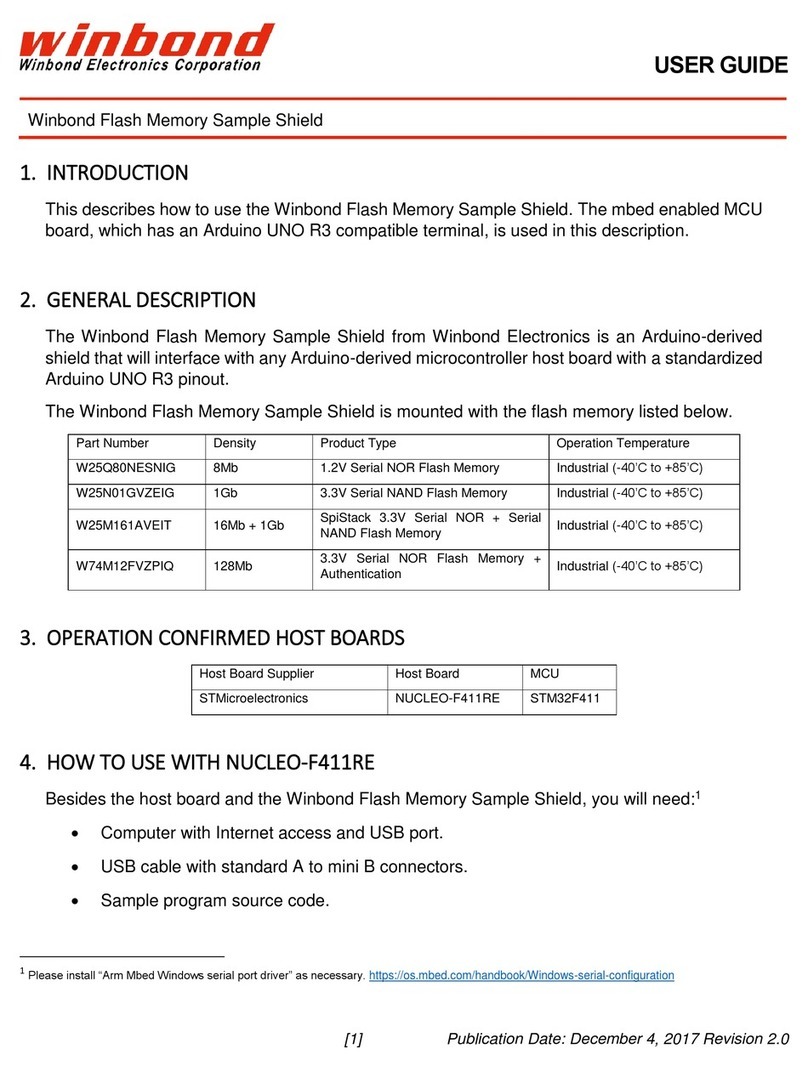 Winbond Flash Memory Sample Shield user guide