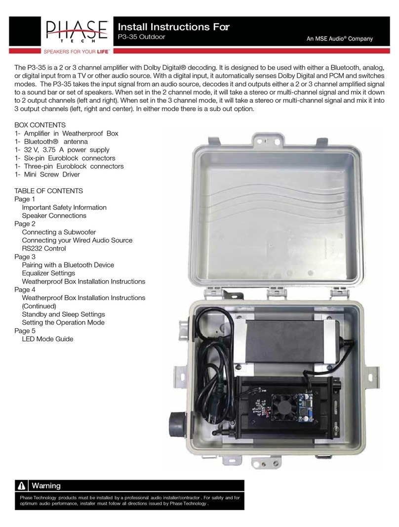 Phase Technologies P3-35 Configuration guide