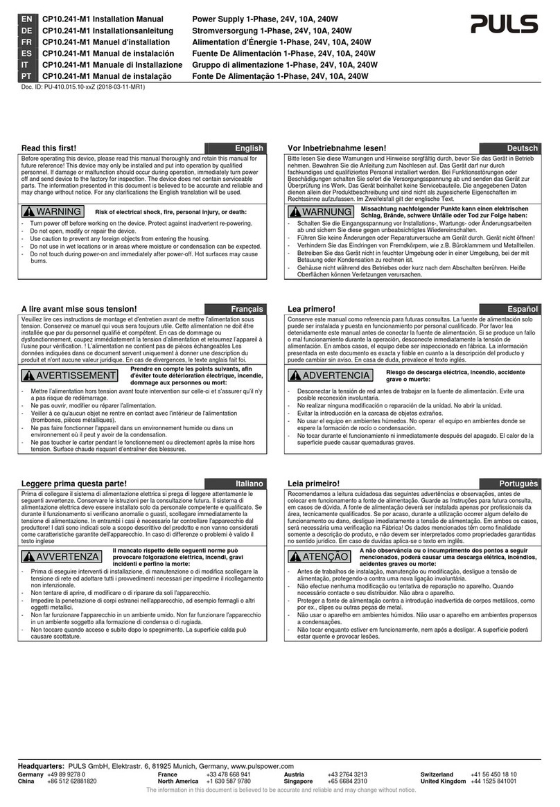 Puls CP10.241-M1 User manual