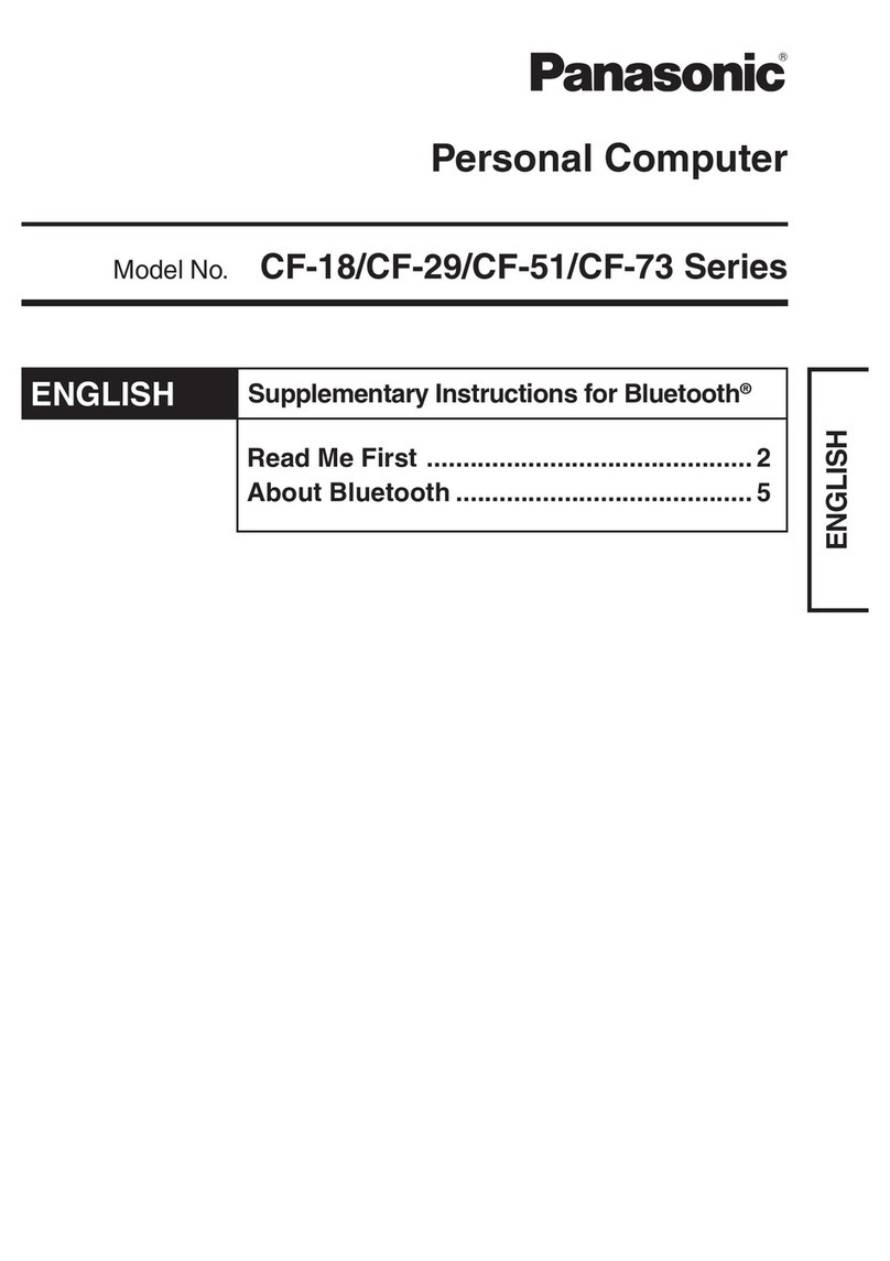 Panasonic Toughbook CF-18 Series Supplementary instructions