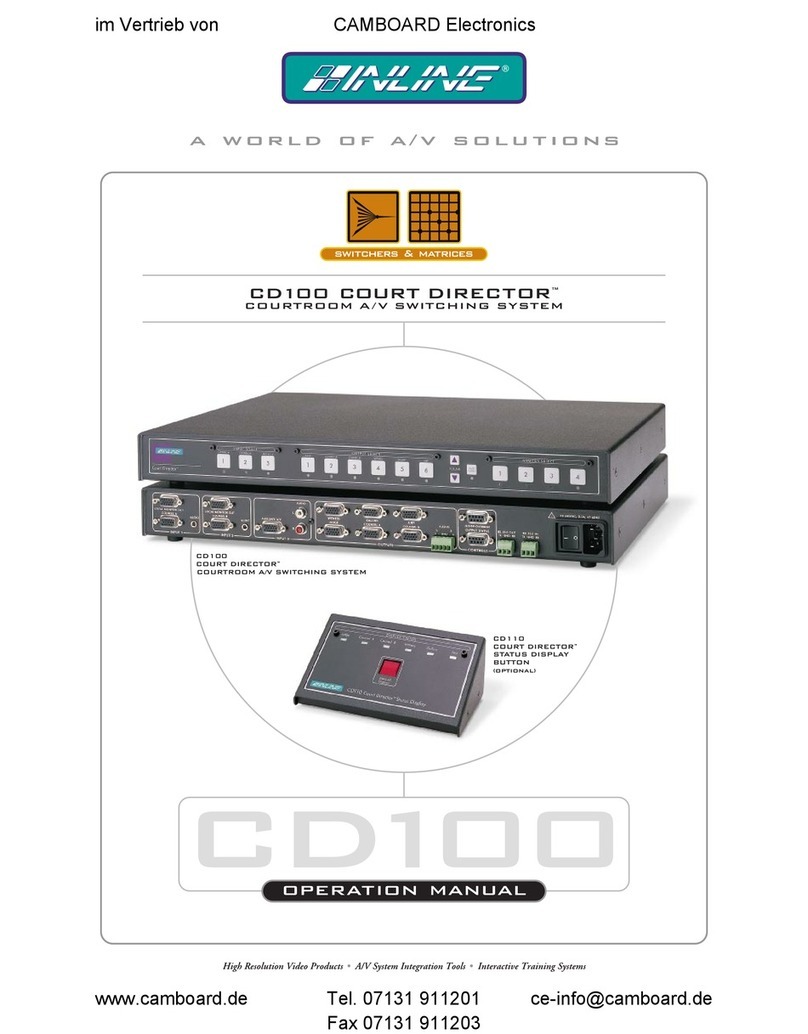 Inline COURT DIRECTOR CD100 Operation manual