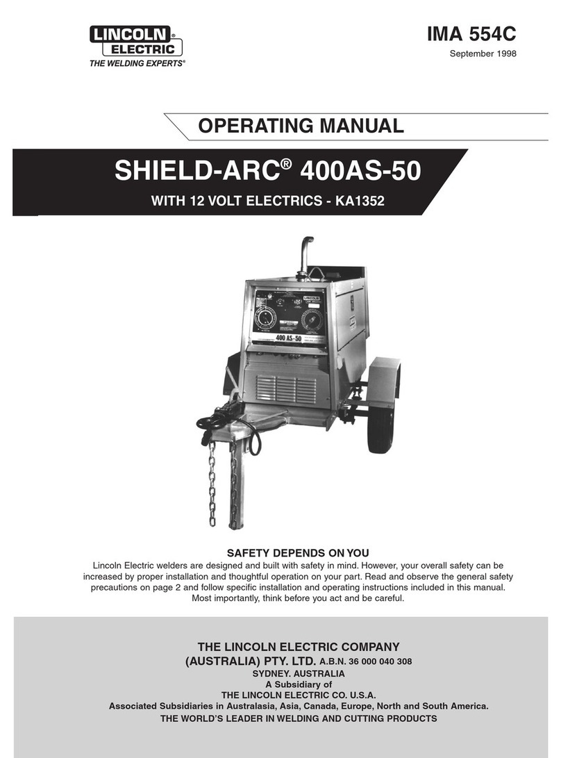 Lincoln Electric SHIELD-ARC 400AS-50 operating manual Lincoln Electric SHIELD-ARC 400AS-50 operating manual