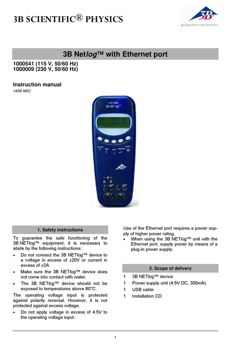 3B SCIENTIFIC PHYSICS 3B Netlog 1000541 User manual