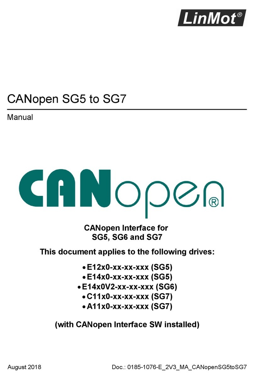 LinMot CANopen SG5 User manual