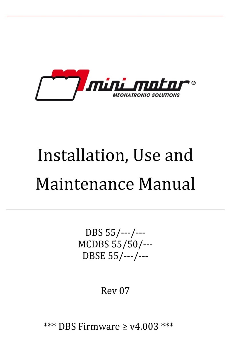 Minimotors DBS 55 Series Installation, use and maintenance manual