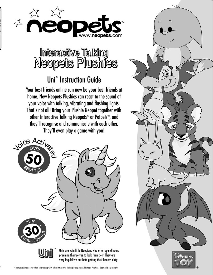 Thinkway Toys Neopets Plushies Uni Instruction guide