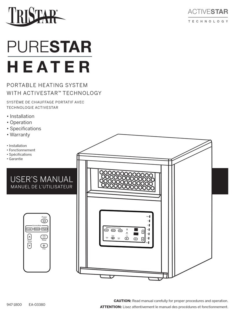 TriStar PURESTAR User manual TriStar PURESTAR User manual