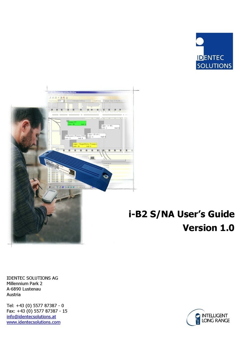 IDENTEC SOLUTIONS i-B2 S/NA user guide IDENTEC SOLUTIONS i-B2 S/NA user guide