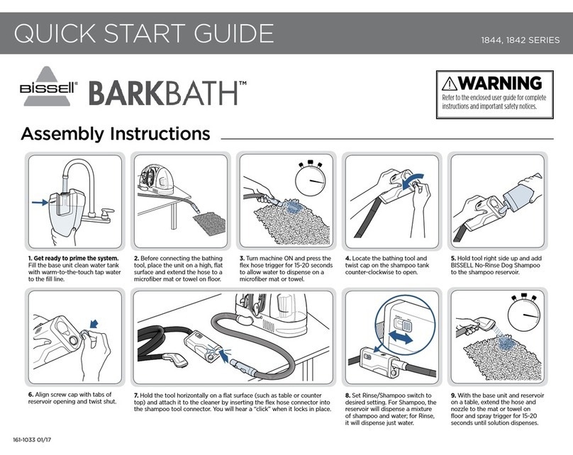 Bissell BARKBATH 1844 SERIES quick start guide