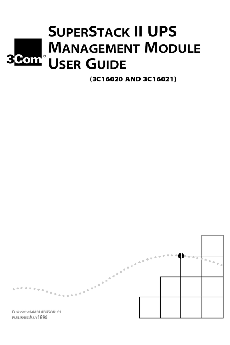 3Com SUPERSTACK II 3C16020 user guide