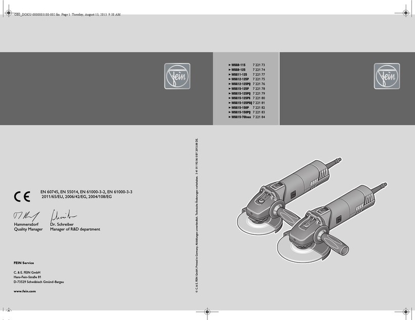 Fein WSG8-115 User manual