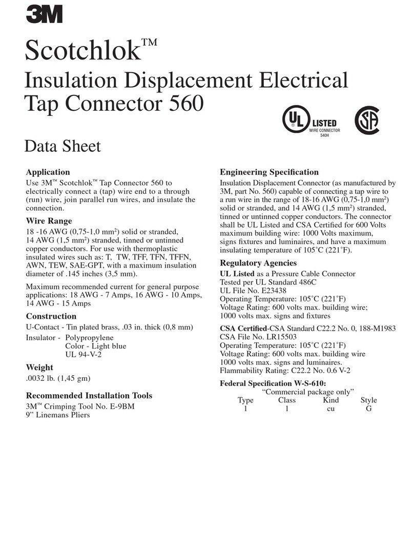 3M Scotchlok Tap Connector 560 datasheet