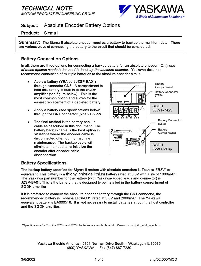 YASKAWA Sigma II Technical note