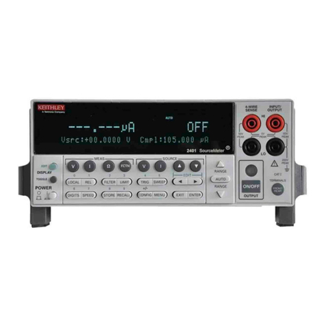 Keithley SourceMeter 2400 Series Quick results guide