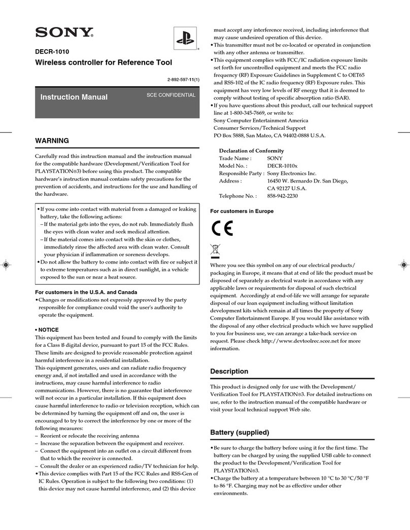 Sony DECR-1010 User manual