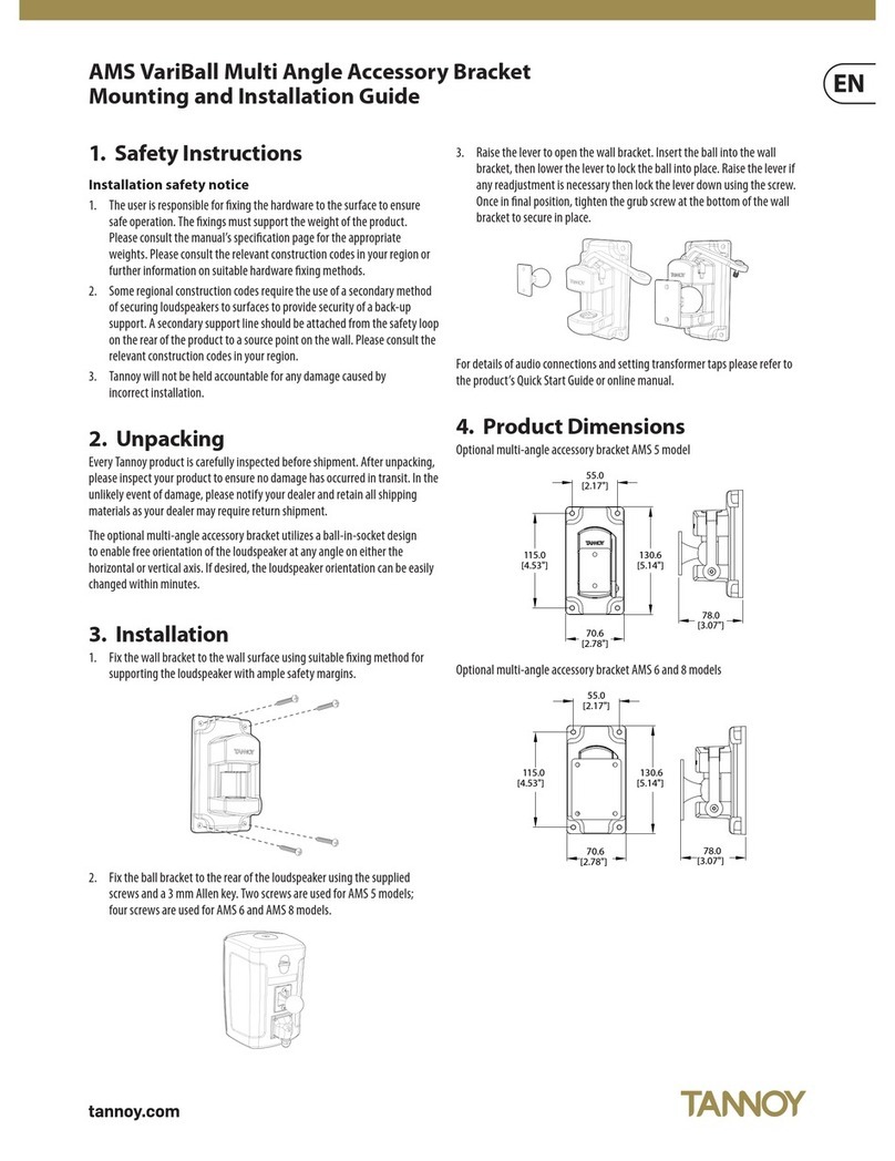 Tannoy AMS VariBall Mounting and installation guide