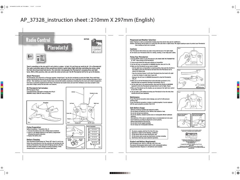 Toysrus Radio Control Pterodactyl instruction sheet