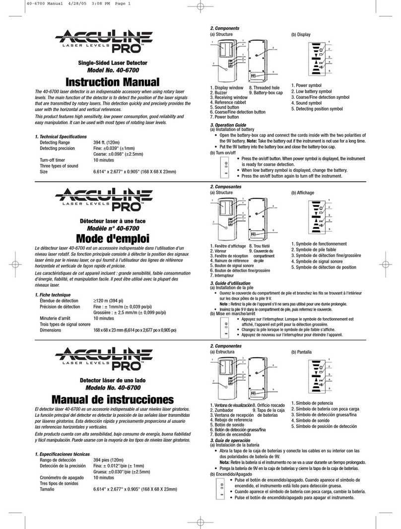 AccuLine 40-6700 User manual