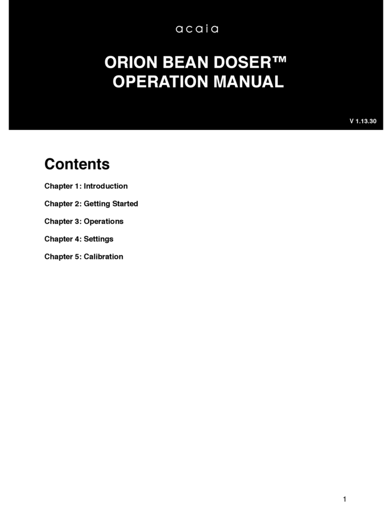 acaia ORION BEAN DOSER Operation manual