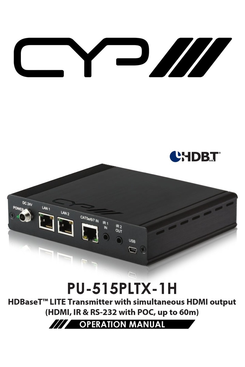 CYP PU-515PLTX-1H Operation manual