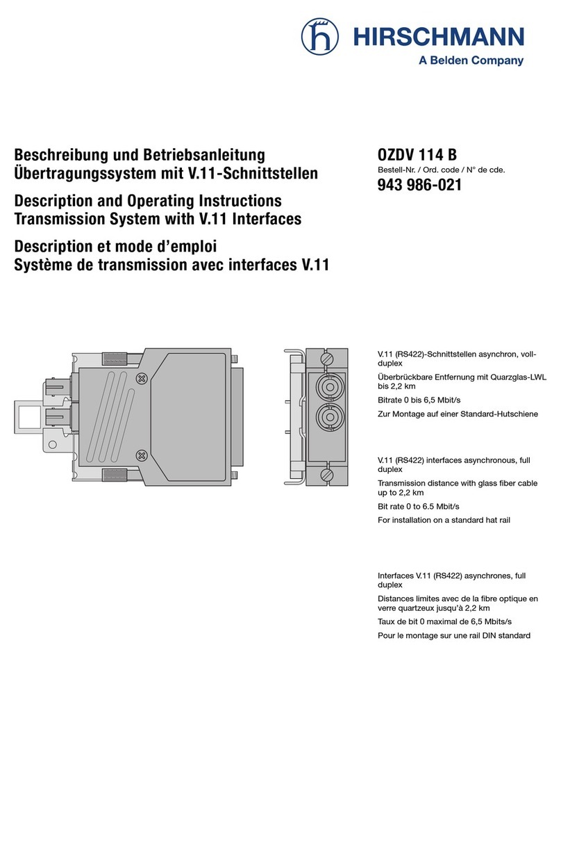 Hirschmann OZDV 114 B Description and operating instructions